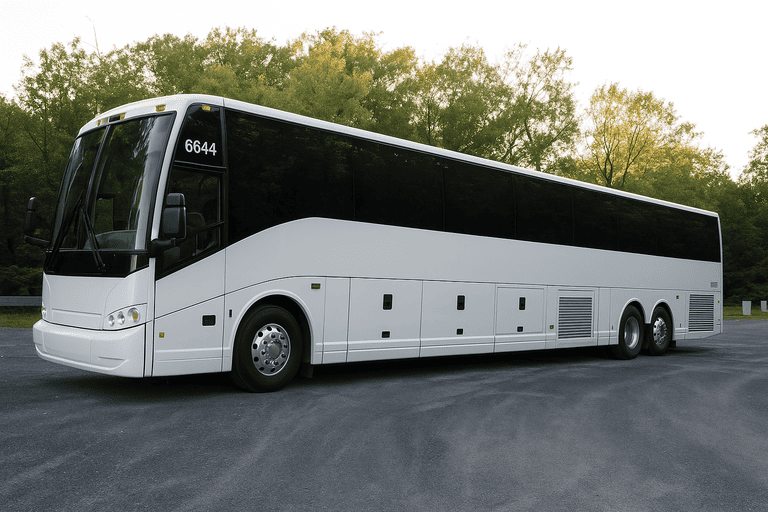 exterior of Fremont Minibus Company coach bus