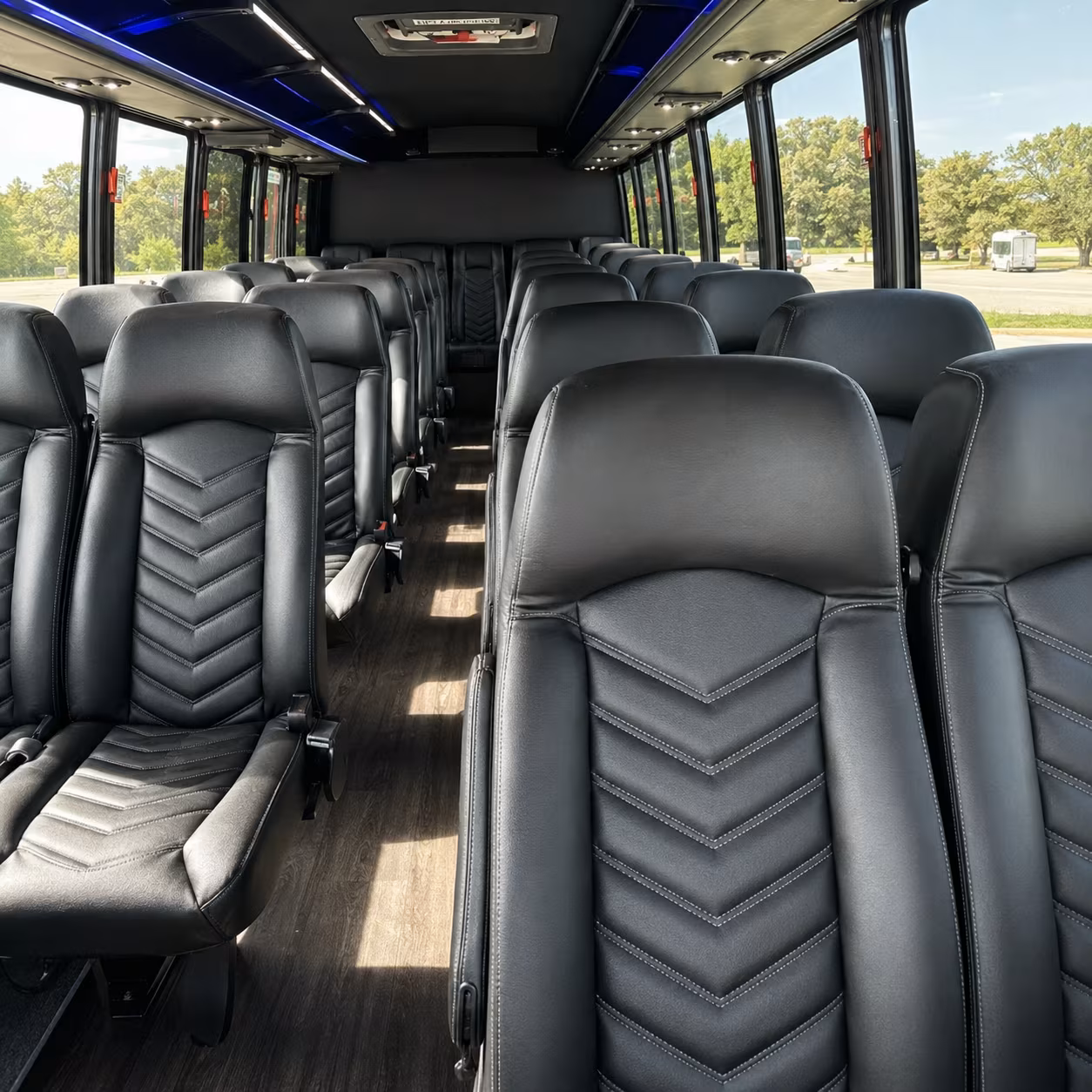fremont 28 passenger minibus inside