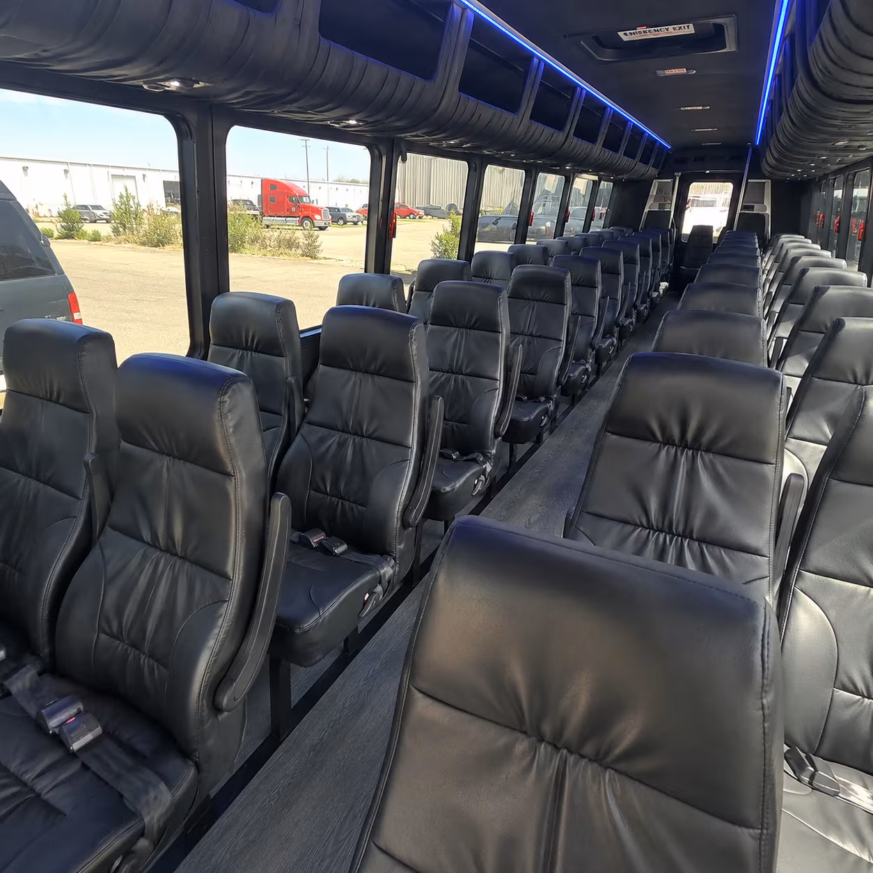 fremont 28 passenger minibus interior