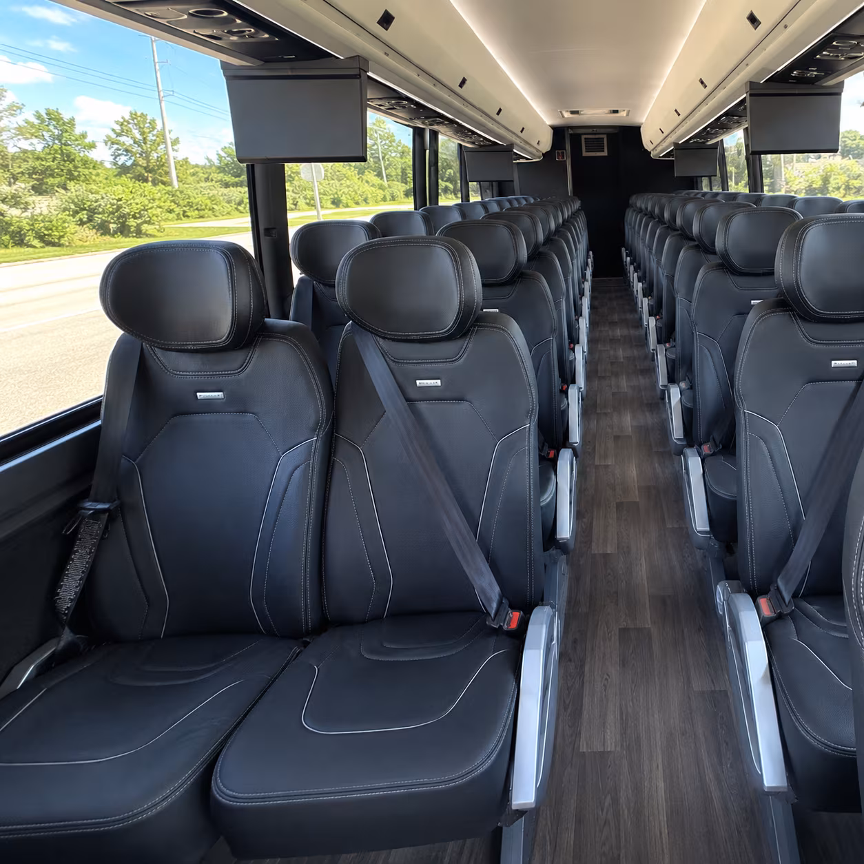 fremont 47 passenger charter bus inside